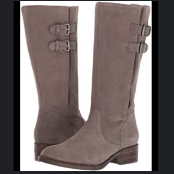 Gentle Souls Suede Mid Calf Boots - Brian Concrete Suede Gray Women's. - Picture 11 of 11